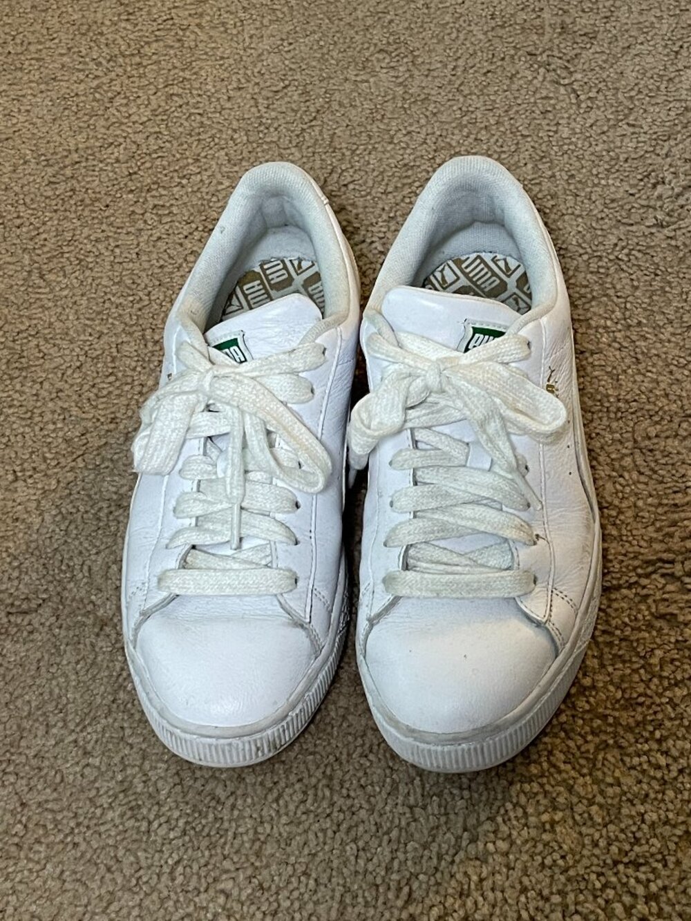 PUMA White Basket Classic Sneakers Shoes